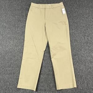 Gap Pants Womens 10 (28x26.5) Tan Slim Ankle Khaki Stretch Cotton - NEW